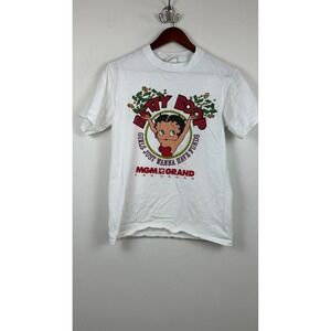 Vintage 1993 Betty Boop MGM Grand Las Vegas T-Shirt White Small 90s Graphic Tee